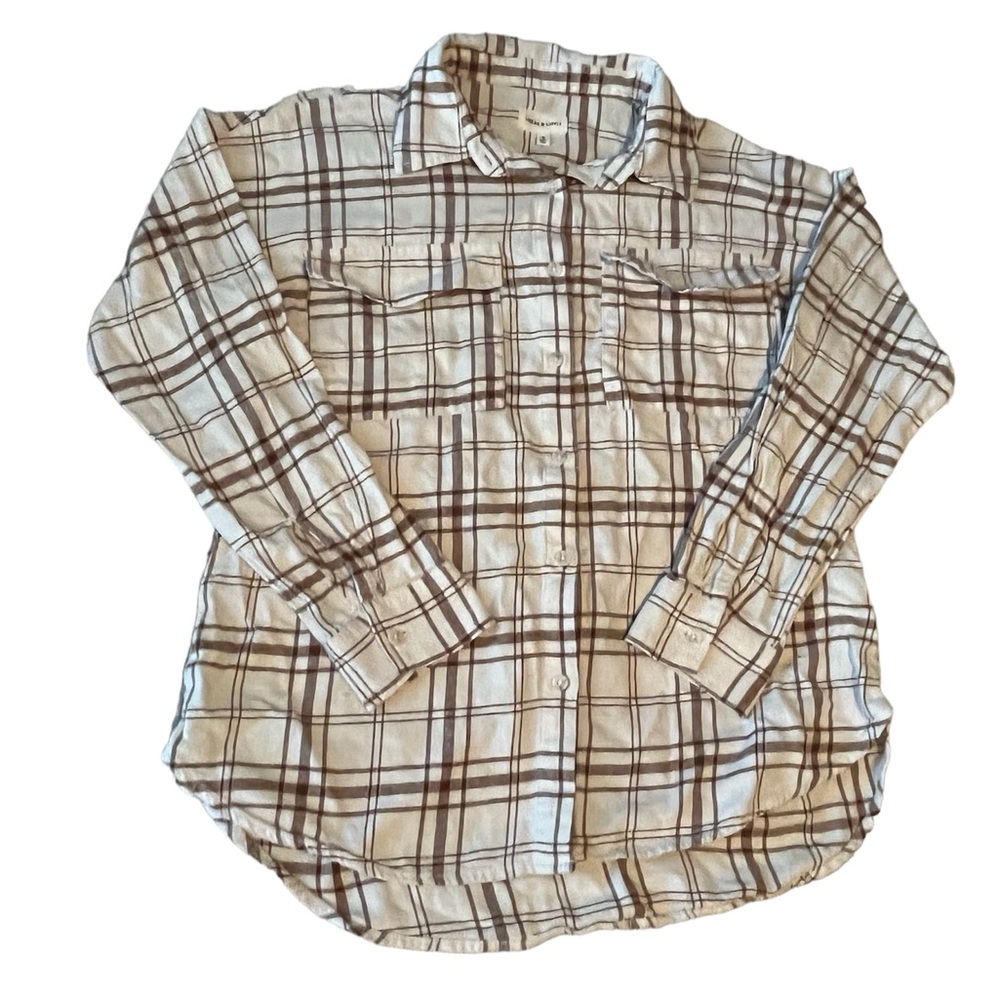 🩵Thread & Supply Flannel Button-Up - Women’s Small